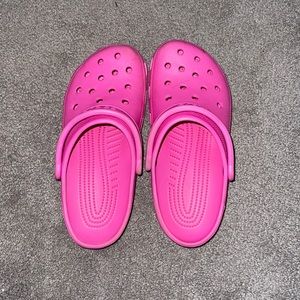 Pink crocs